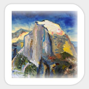 Yosemite Half Dome Rich Scenic Perspective Sticker
